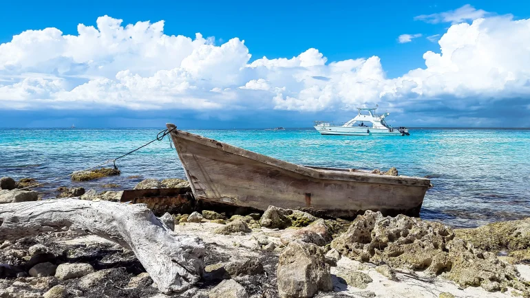 Meer Karibik Strand Boot Saona